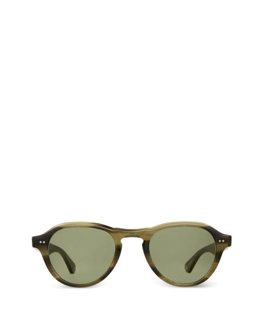 Garrett Leight Green Mcnally Round-Frame Sunglasses