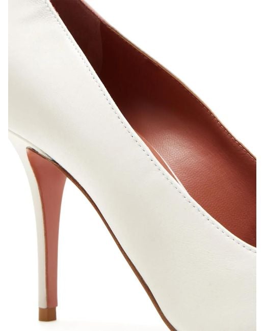 AMINA MUADDI White Barbara Pointed Pumps