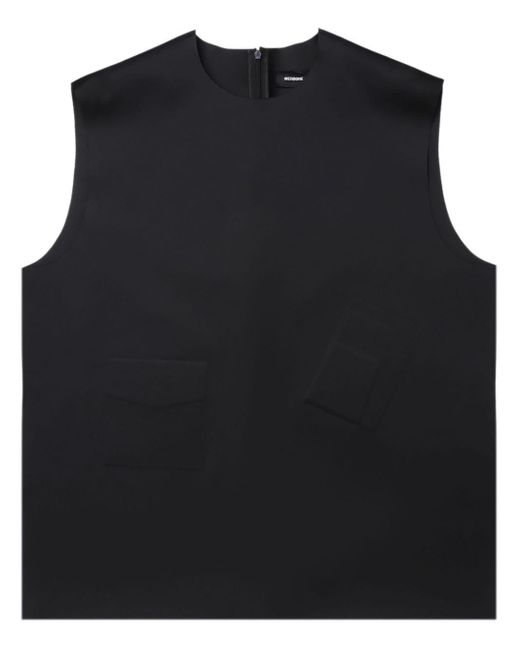 we11done Black Debossed-motif Vest