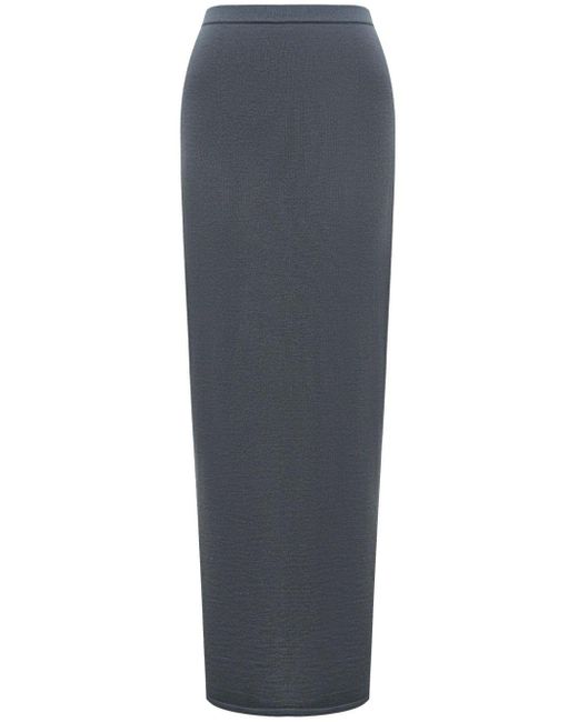 12 STOREEZ Gray High-waist Merino-silk Skirt