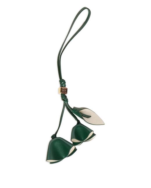 Miu Miu Green Origami-Flower Bag Charm
