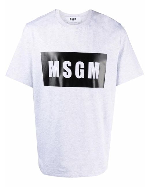 MSGM T-Shirt Met Logoprint in het White voor heren