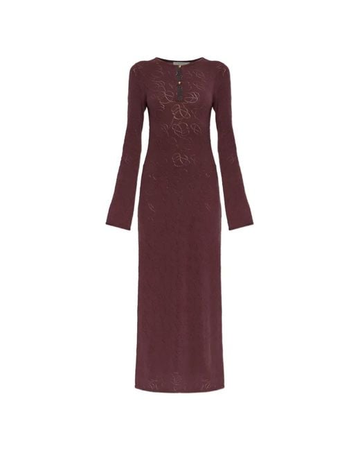 By Malene Birger Purple Beatriz Cut-Out Detail Maxi Dress