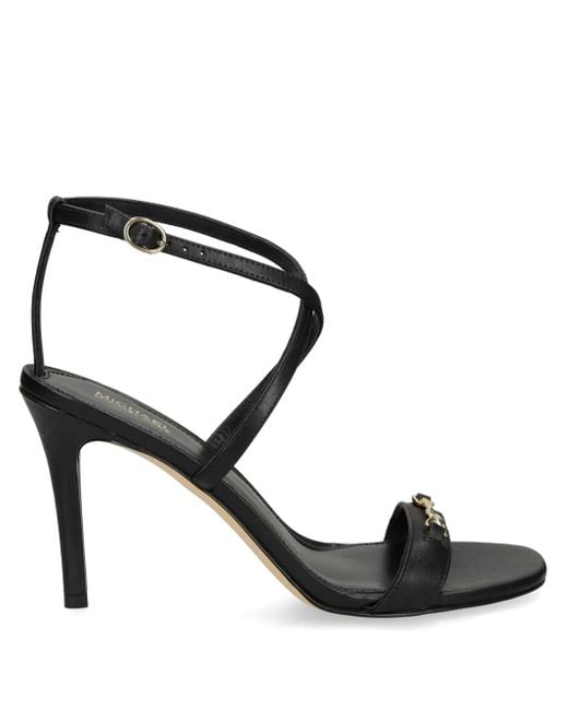 MICHAEL Michael Kors Black 90Mm Logo-Plaque Sandals