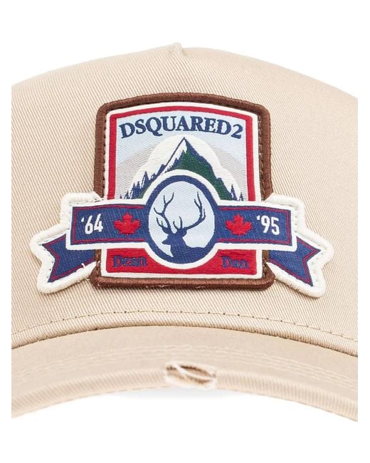 DSquared² Natural Embroidered Cap for men