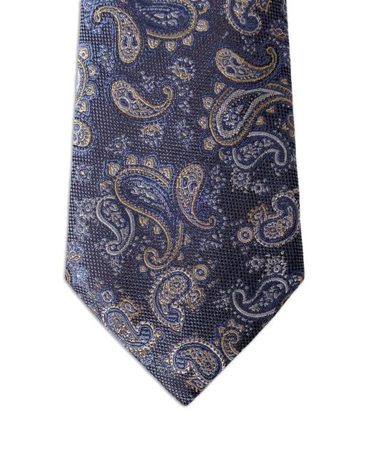 Hackett Blue Paisley-Patterned Tie for men