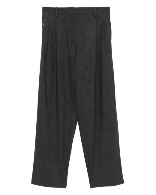 Alysi Gray Pleated Trousers