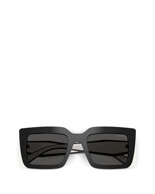 Prada Black Logo-Detail Sunglasses