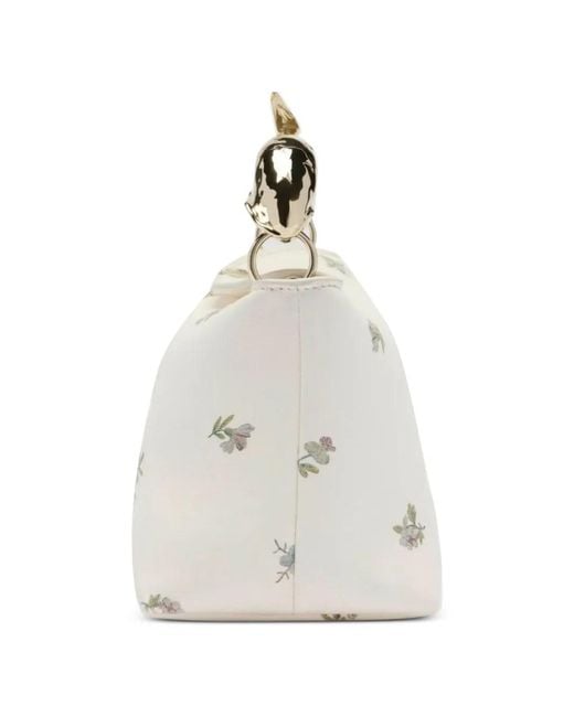 Erdem White Mini Bloom Tote Bag