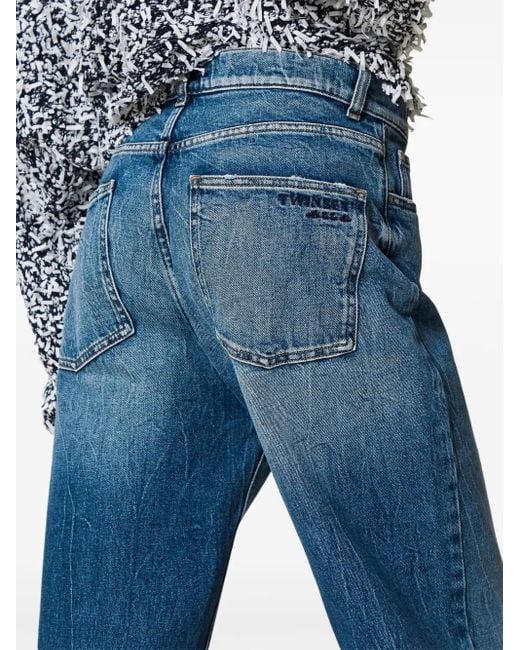 Twinset Blue Straight-Leg Jeans