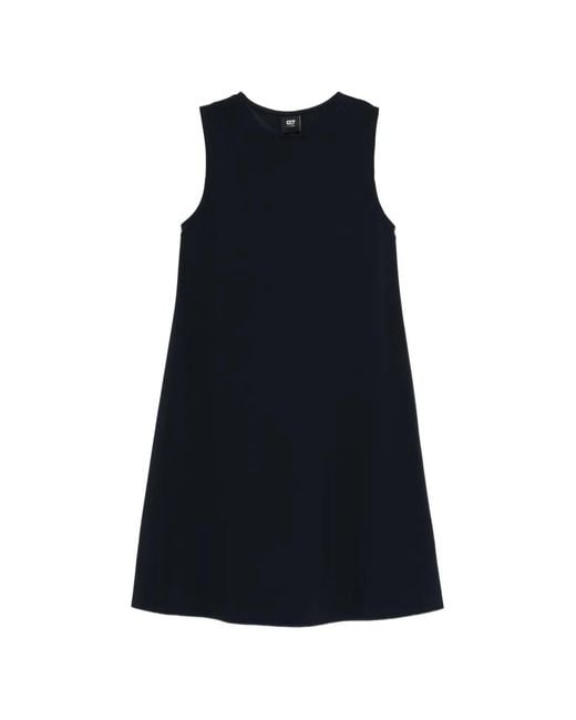 ALPHATAURI Blue Crew-Neck Mini Dress