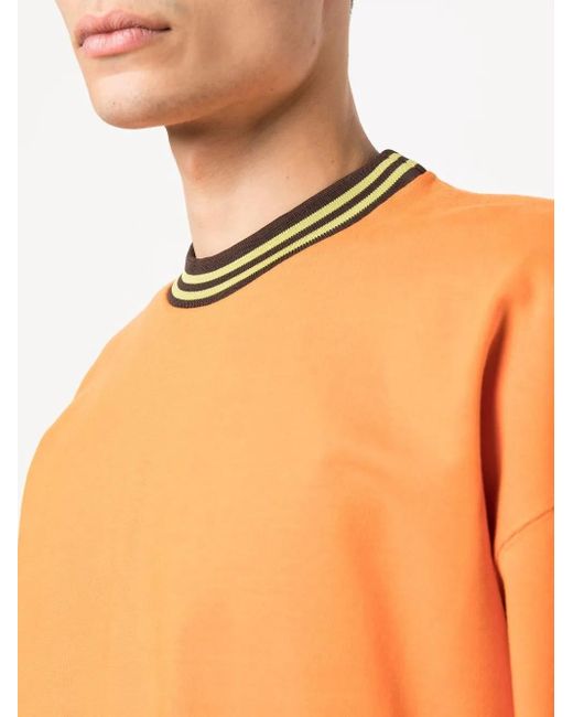 Jacquemus Orange Sweat Le Lasso À Bords Rayés for men