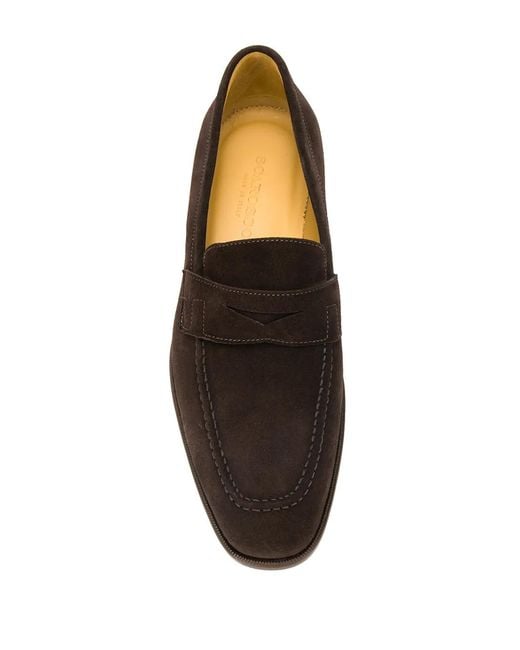 Scarosso Brown Penny Loafers for men