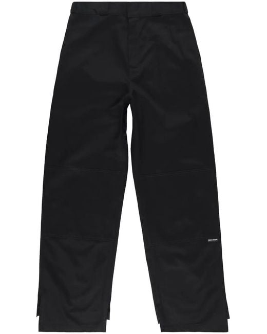 Palm Angels Blue Sartorial Loose-fit Cotton Trousers for men