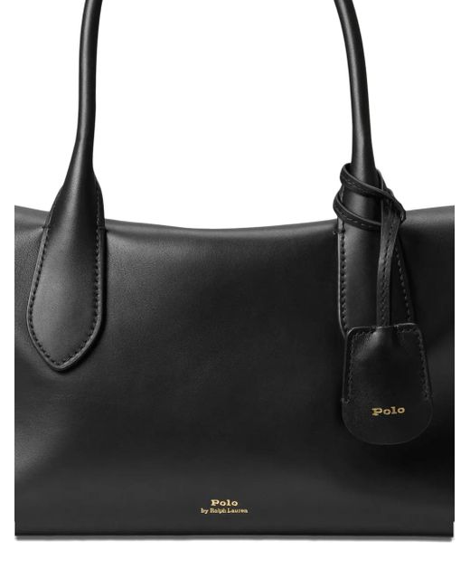 Polo Ralph Lauren Black Bellport Leather Satchel Bag