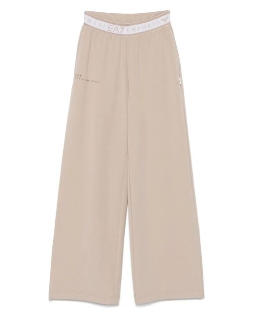 Pantalones de chándal con logo en la cinturilla EA7 de color White