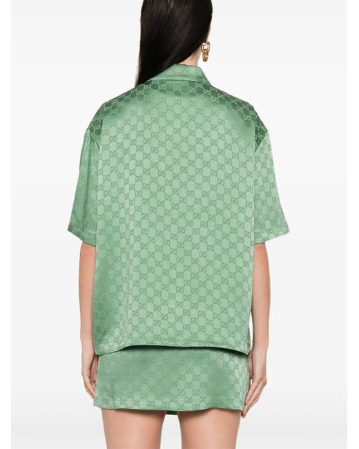 Gucci GGモノグラム シャツ Green