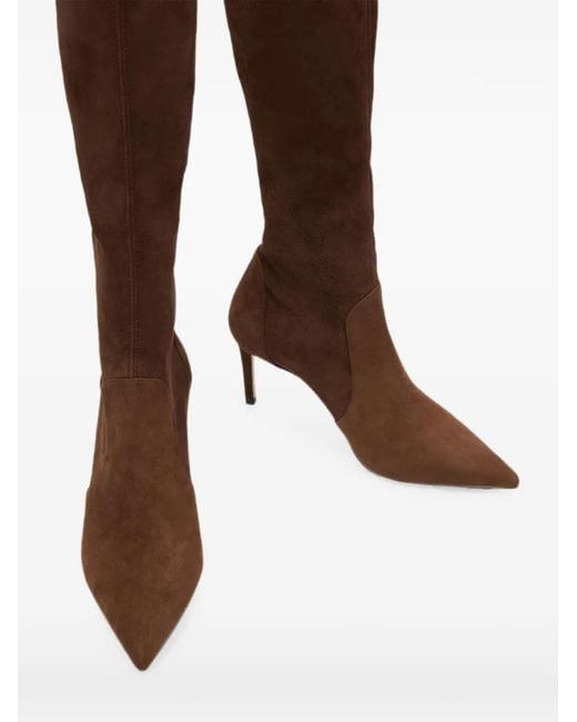 Stuart Weitzman Brown Stuart Power Knee-High Boots
