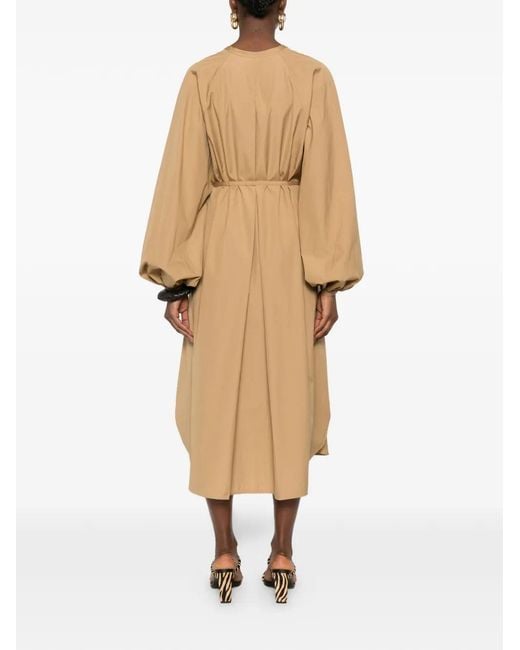 Loulou de Saison Brown Belted Button-Fastening Midi Dress