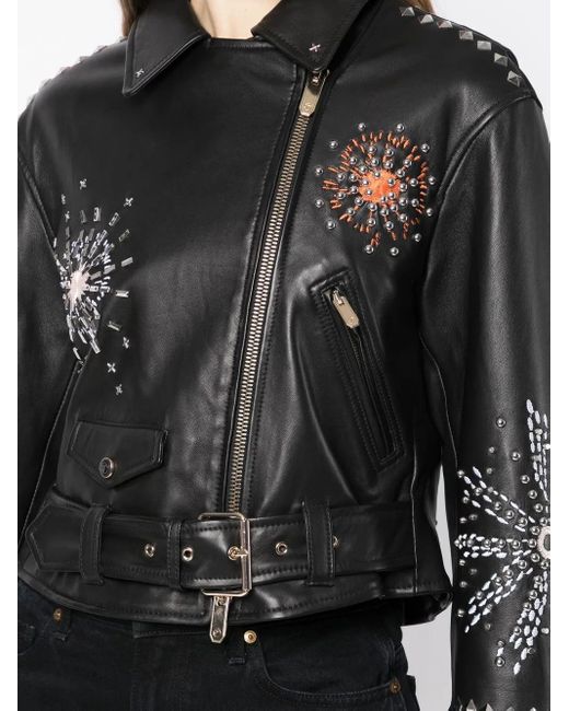 Temperley London Black Zipped Biker Jacket