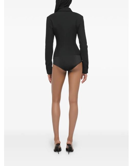 Anouki Black Collared Bodysuit