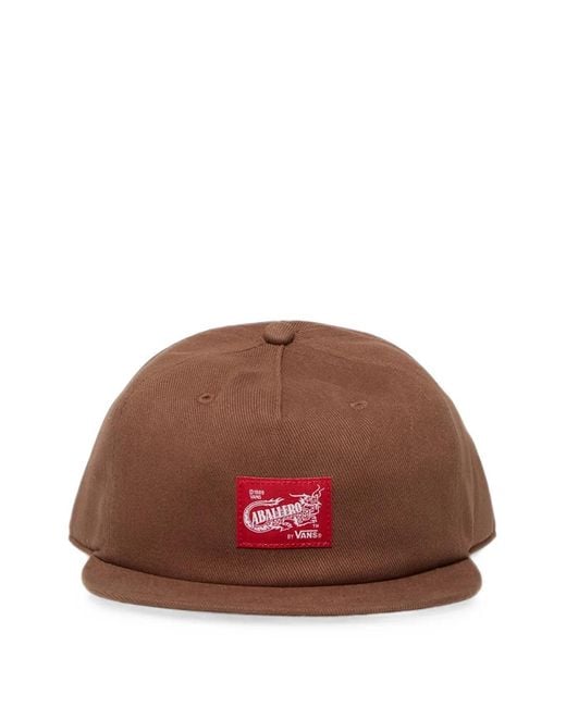 Vans Brown Logo-Patch Baseball Cap