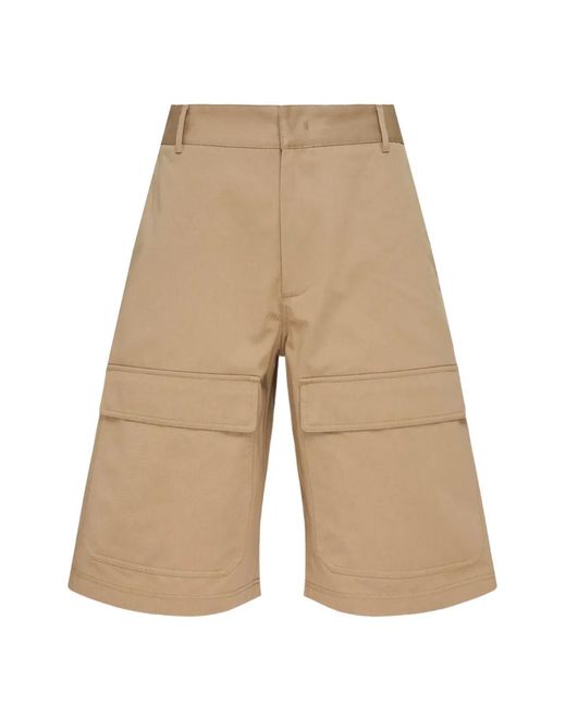 MSGM Natural Bermuda À Poches Cargo for men