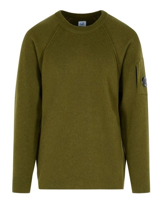 C P Company Gerippter Pullover in Green für Herren