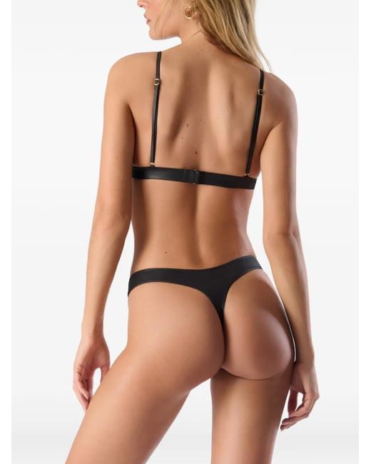 Maison Close Black Splash Triangle Bikini Top