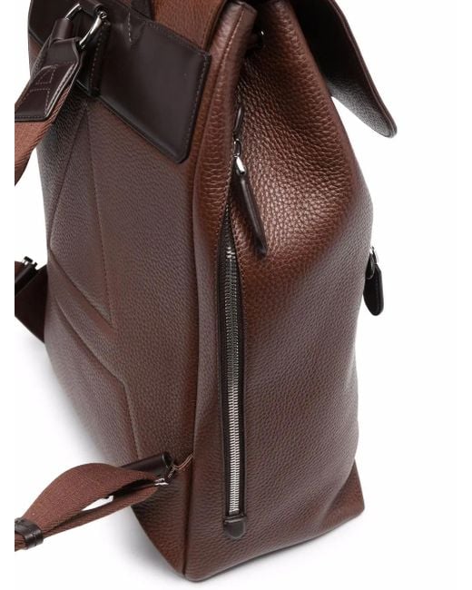 Sac À Dos Reporter En Effet Grainé Aspinal pour homme en coloris Brown