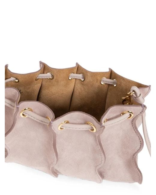 Ulla Johnson Pink Small Adria Wavy Bucket Bag
