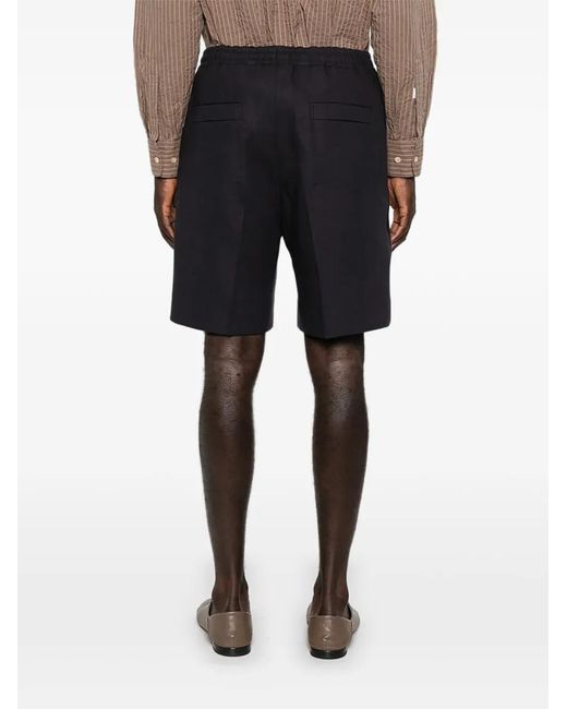 Zegna Blue Elasticated-Waistband Shorts for men