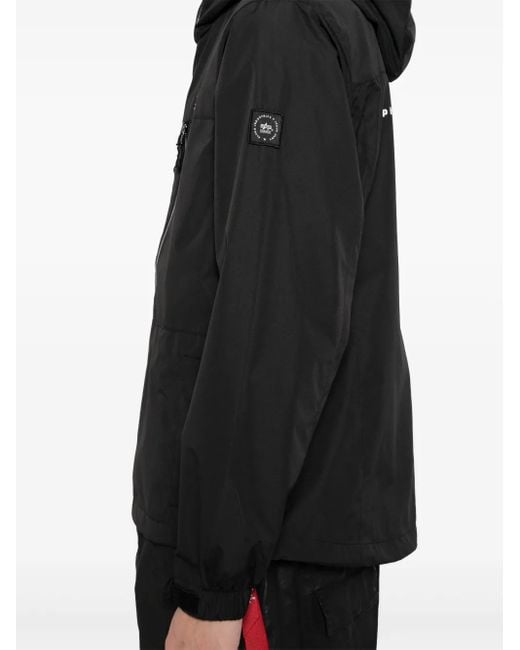 Izzue Black Logo-Embroidered Jacket for men