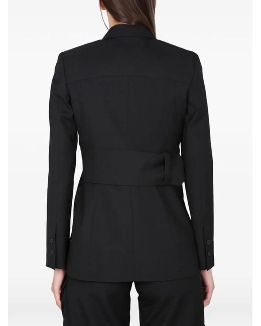 Off-White c/o Virgil Abloh Black Logo-Patch Blazer