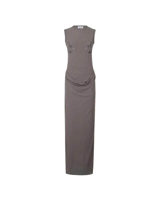 Jean Paul Gaultier White Embroidered Long Dress