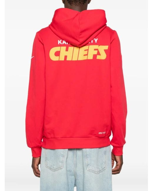 Nike Red X Nfl Kansas City Chiefs Logo-Print Hoodie for men