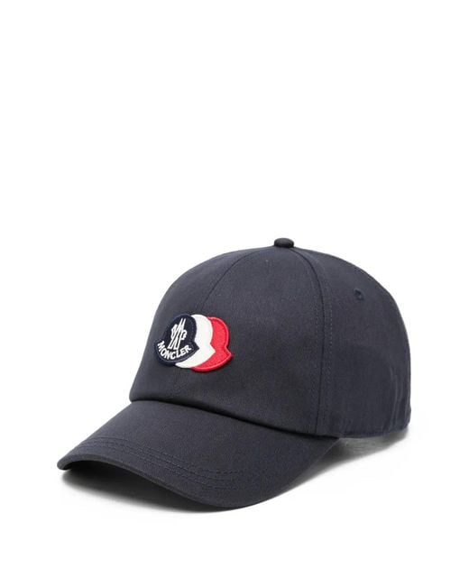 Moncler Blue Logo-Patch Cap