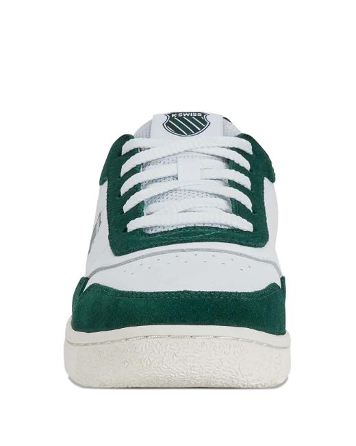 K-swiss Green Slammshield Ii Leather Sneakers for men