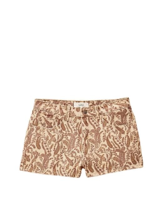 Ba&sh Natural Paisley Shorts