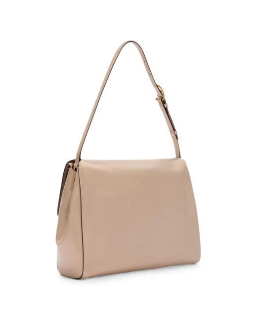 Furla Natural Medium Domus Leather Shoulder Bag