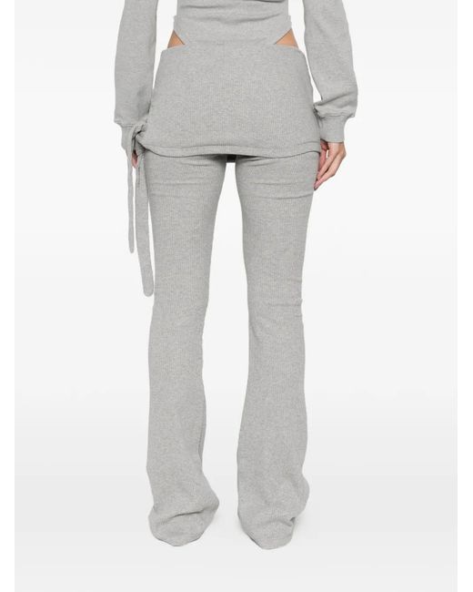 Waffle layered trousers OPEN YY de color Gray