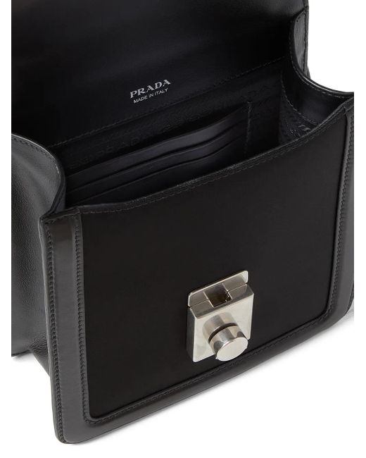 Prada Black Jacquard Logo Shoulder Bag