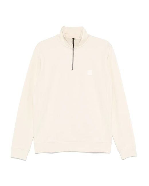 Boss Natural High-Neck Sweatshirt for men