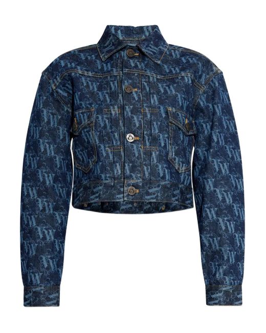 Vivienne Westwood Blue Buttoned Patterned Jacket