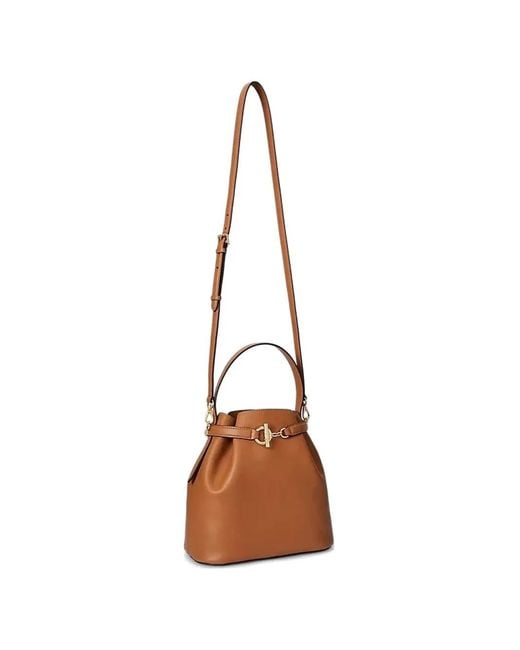 Ralph Lauren Natural Medium Blaike-Tone-Hardware Bucket Bag