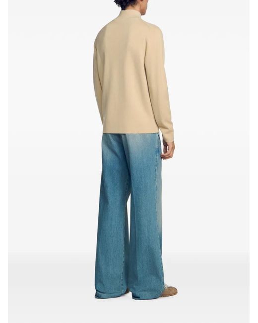Sandro Natural Half-Zip Sweatshirt for men