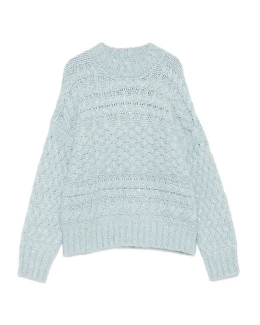 Maglione Con Lavorazione Intrecciata di Eleventy in Blue