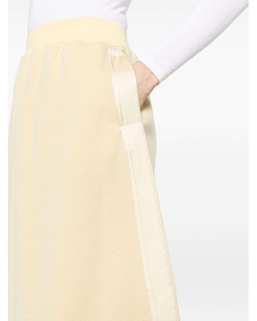 Falda midi con pliegues Jil Sander de color Natural