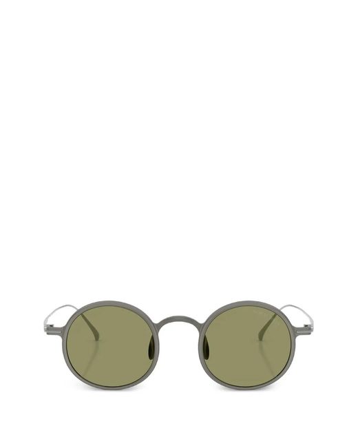 Giorgio Armani Green Round-Frame Sunglasses for men