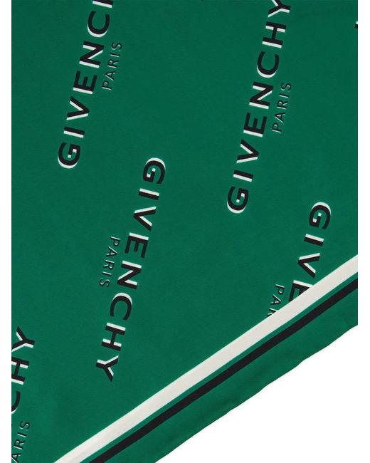 Givenchy Green Shadow Schal Mit Logo-Print